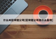 什么叫区块链公司[区块链公司靠什么盈利]